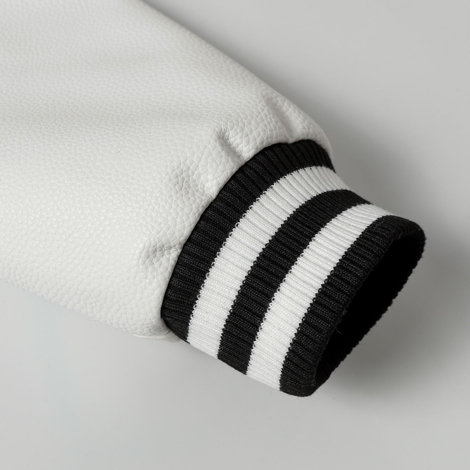 Layered Cross Varsity Jacket - Black White Street Style Outerwear 2208